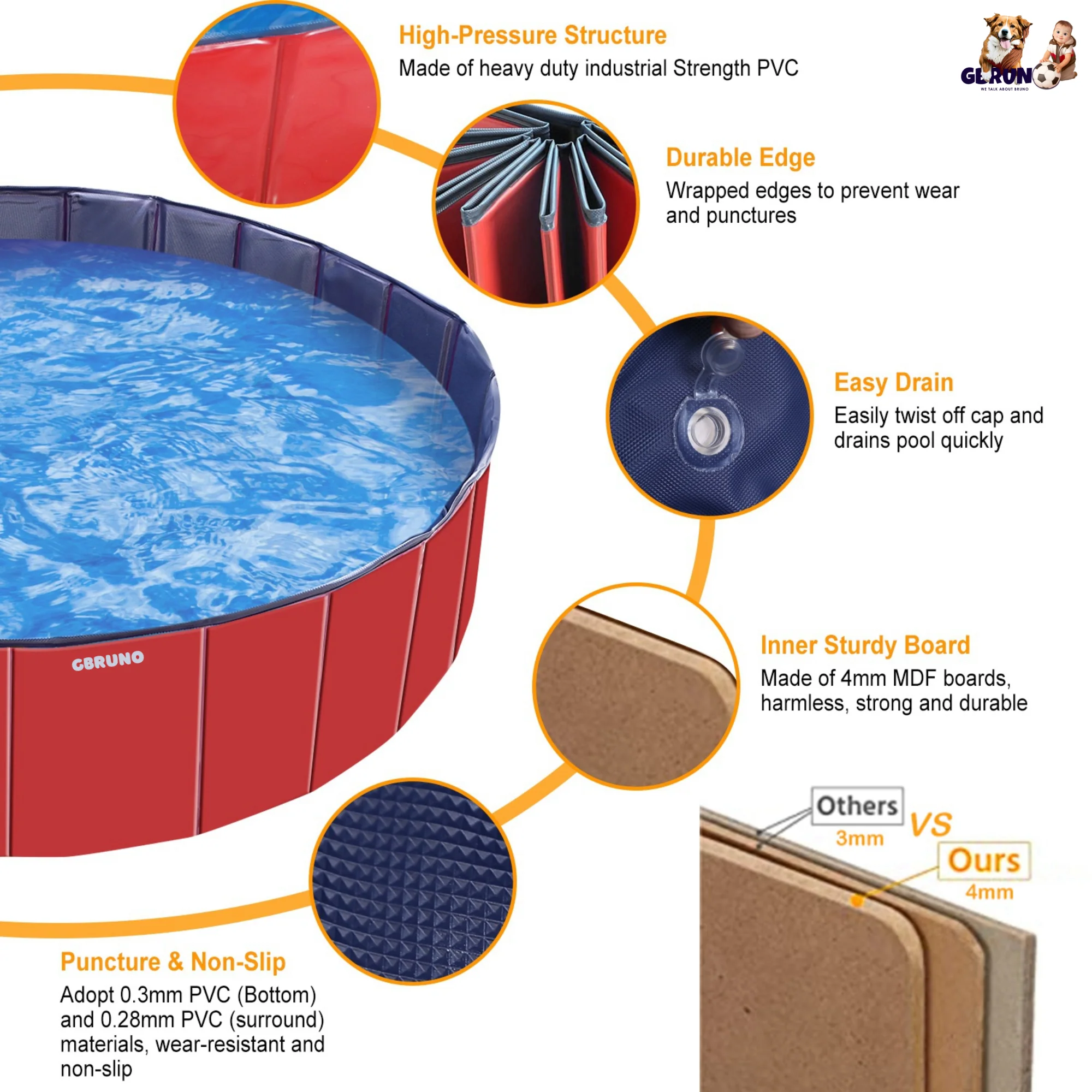 GBruno Foldable Pet Swimming Pool - Image 4