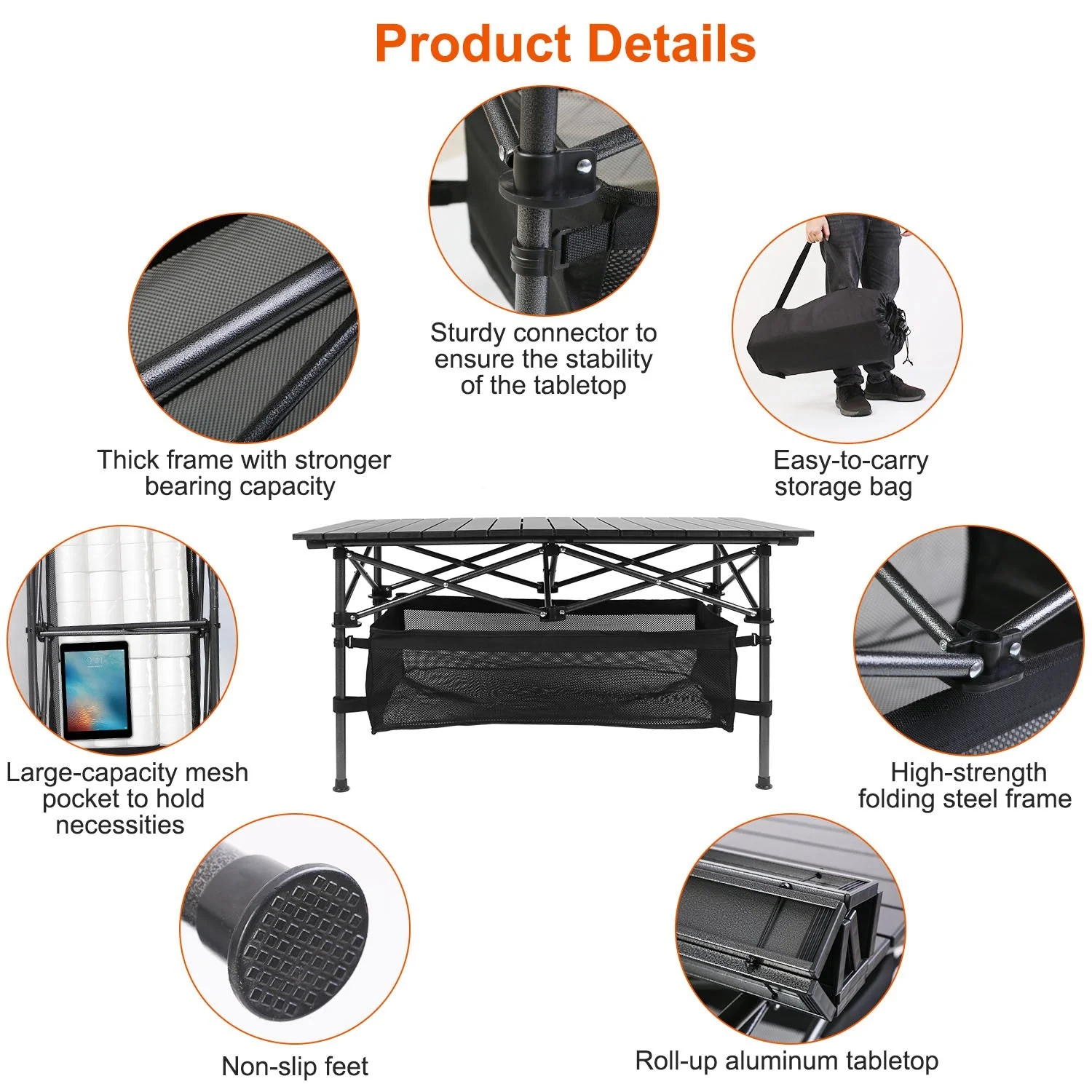 GBruno Folding Camping Table - Image 3
