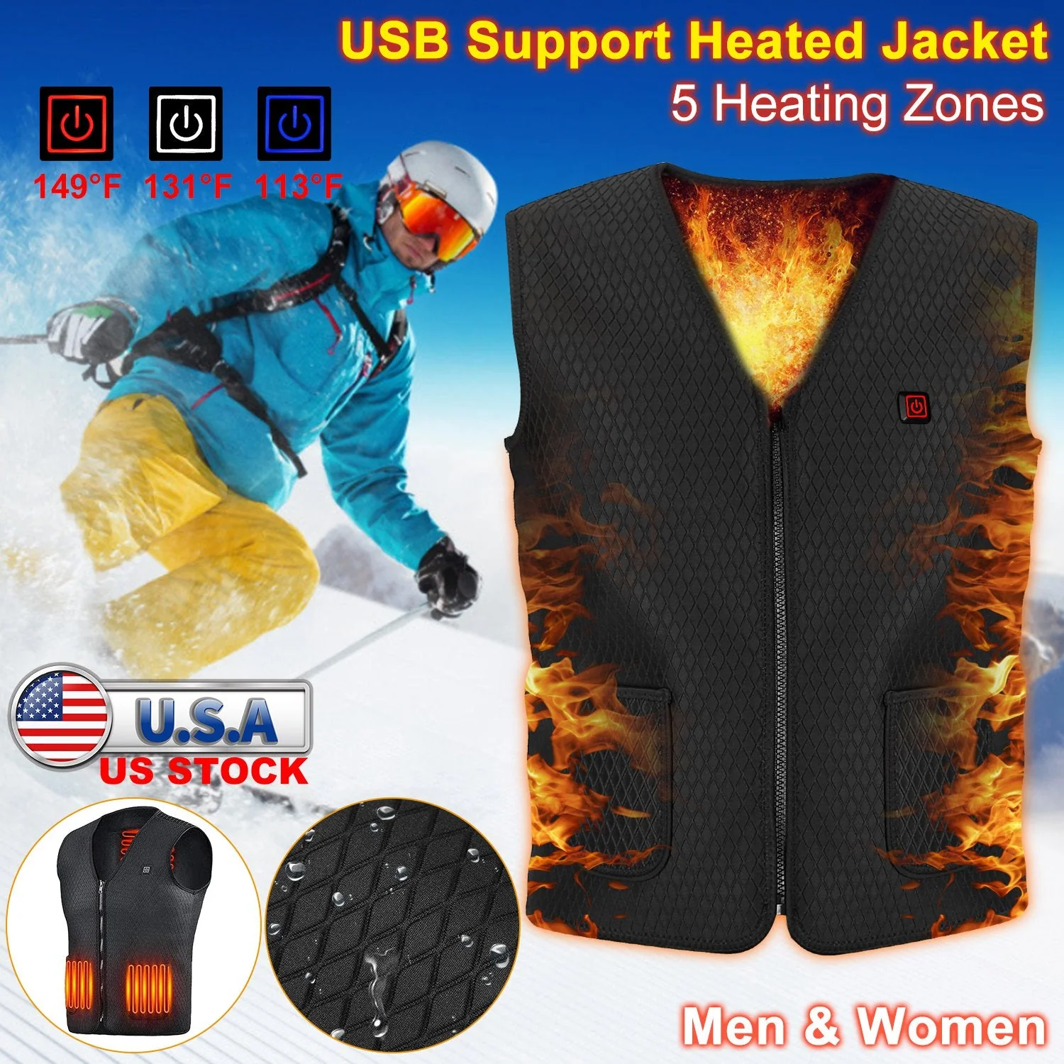 GBruno Heat Jacket Vest - Image 3