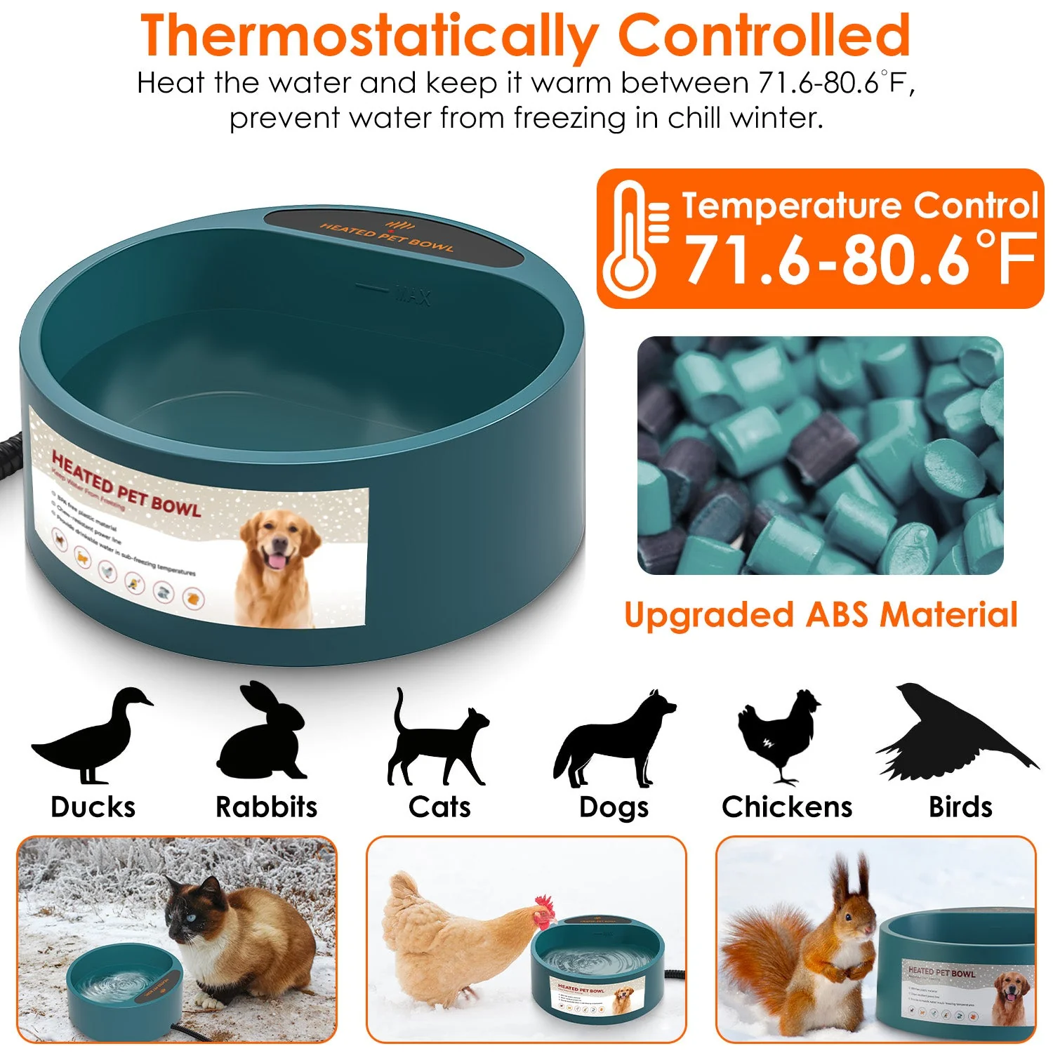 GBruno Heated Water Bowl for Dog Cat - Image 4