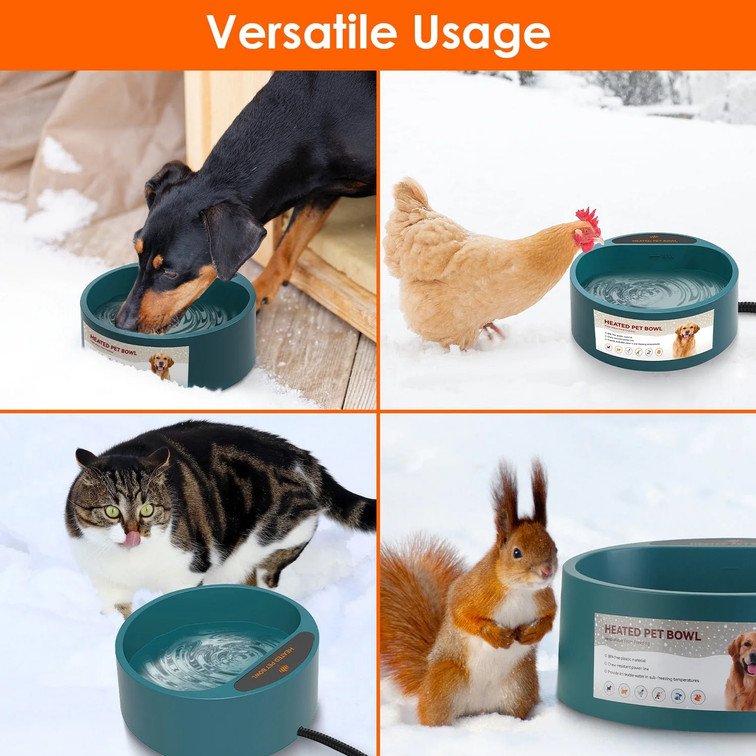 GBruno Heated Water Bowl for Dog Cat - Image 6