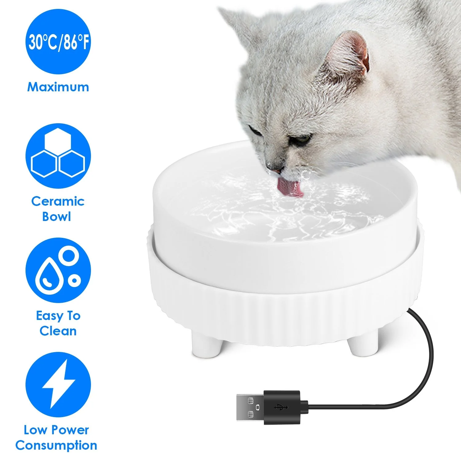 GBruno Heated Water Bowl For Dogs And Cats - Image 2