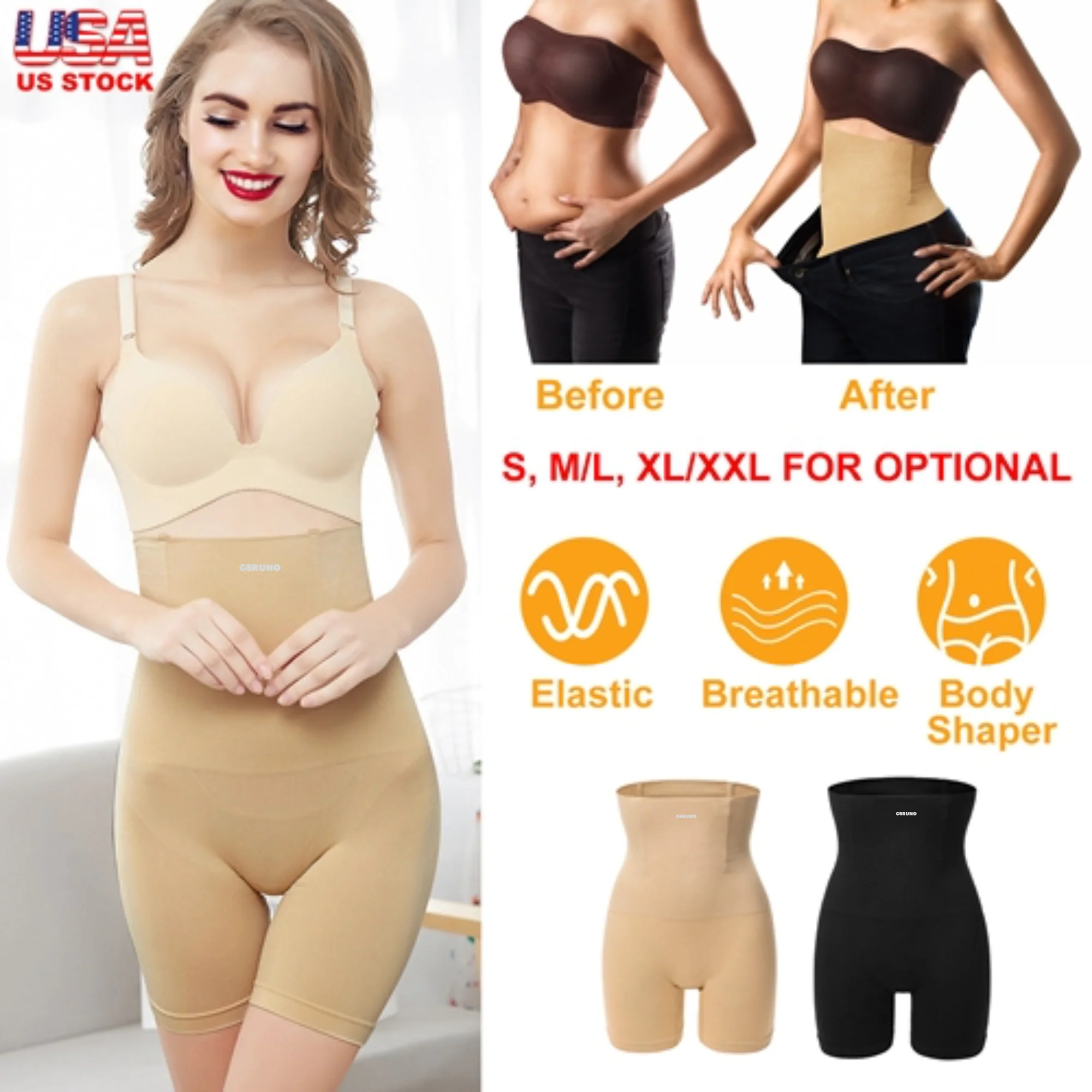 GBruno High Waist Shapewear Tummy Control Panties - Image 3
