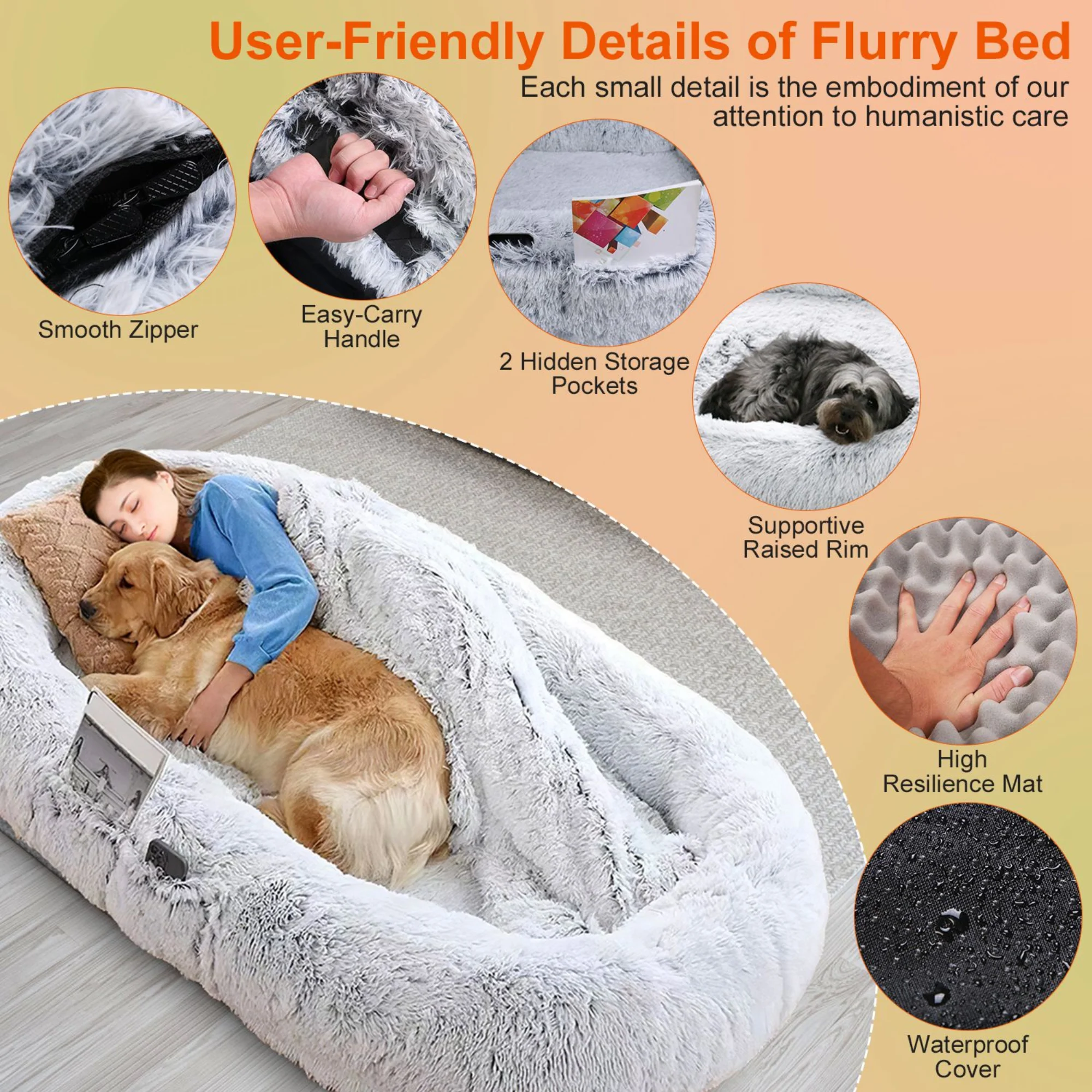 GBruno Human Size Dog Bed - Image 3