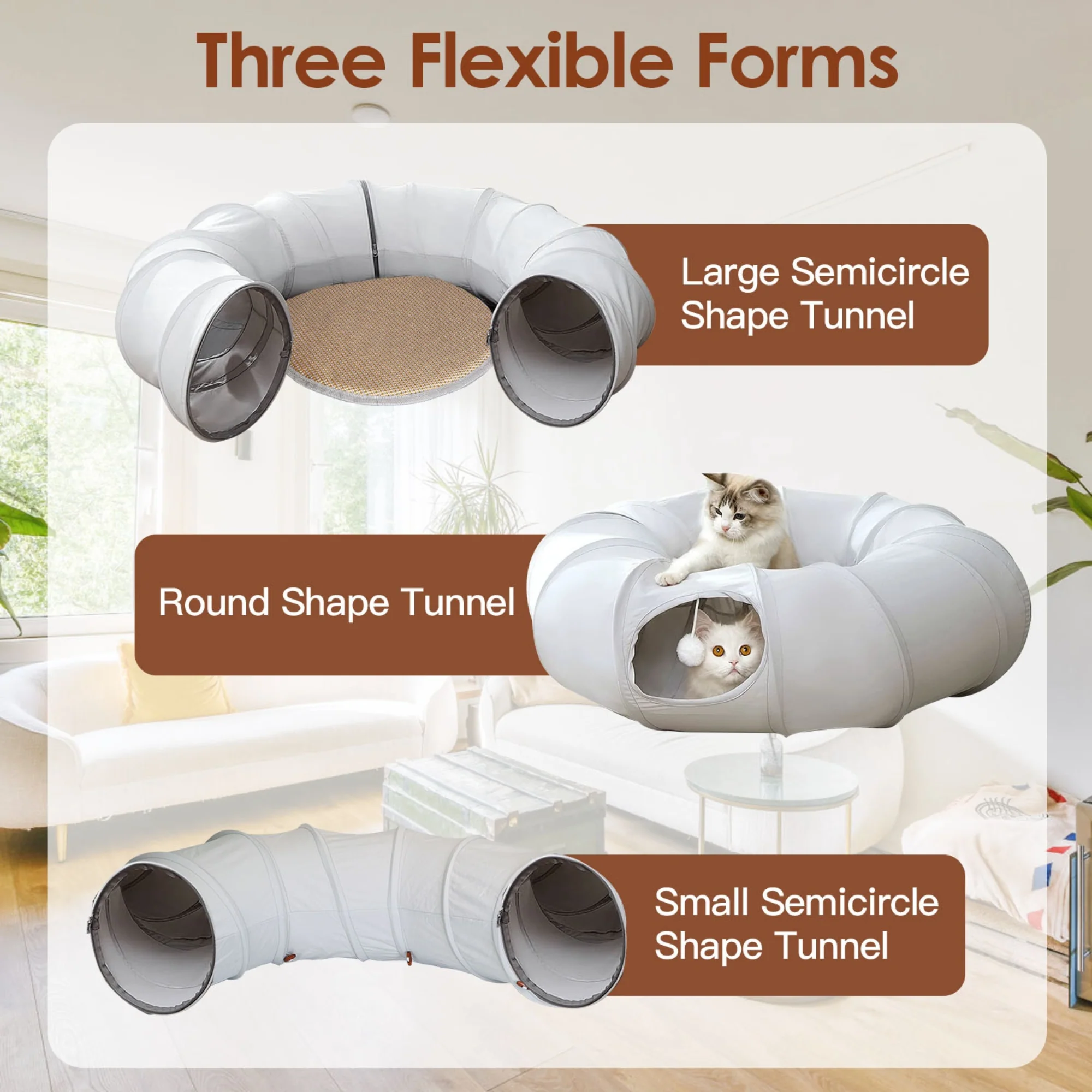 GBruno Indoor Cat Tunnel Bed - Image 3