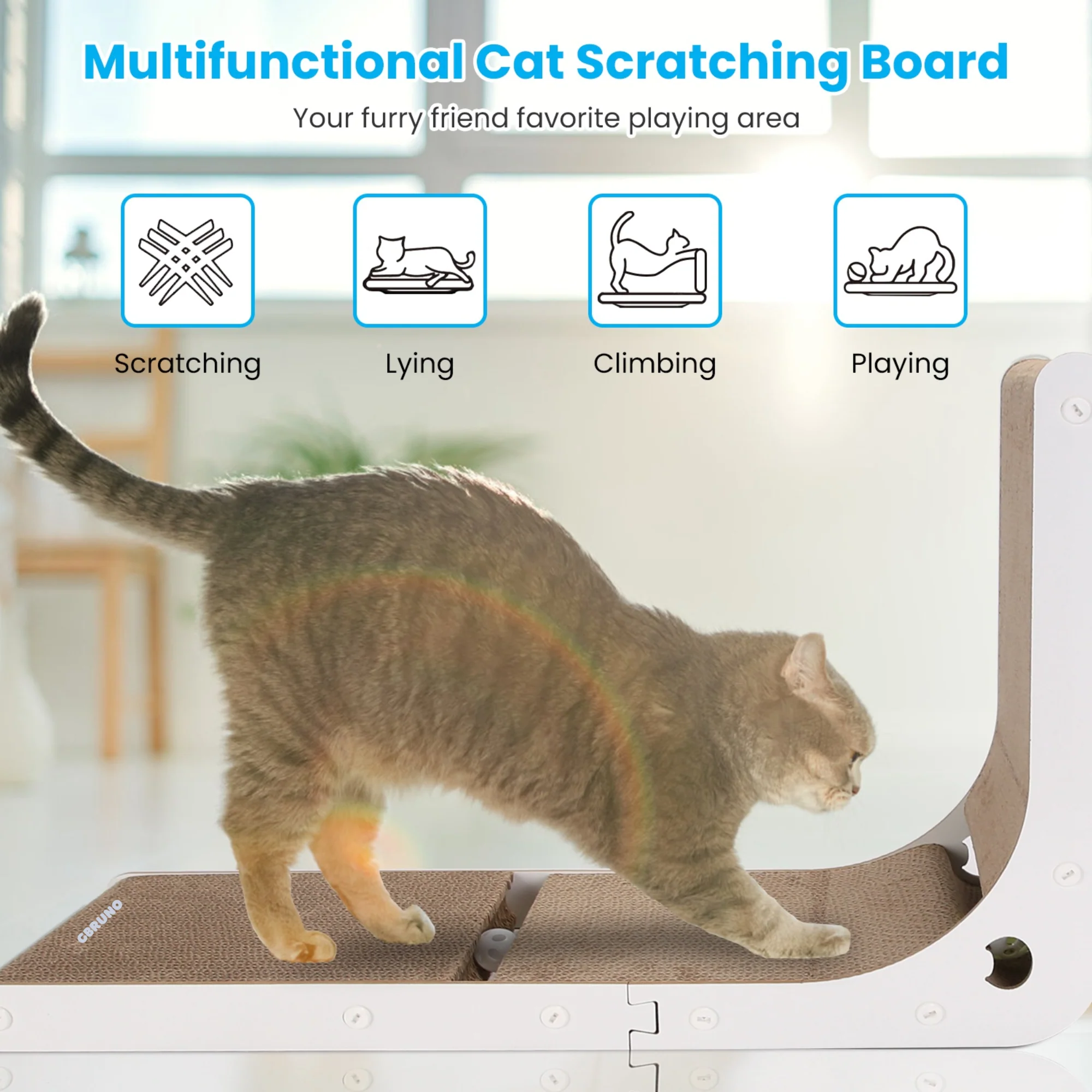 GBruno Indoor L Shaped Cat Scratcher - Image 4