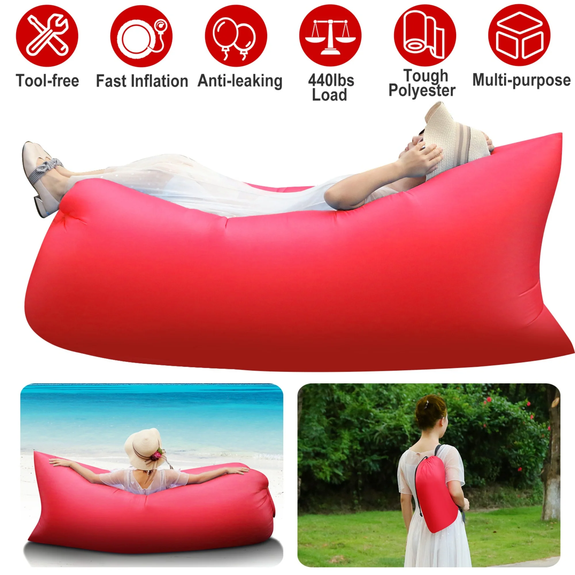 GBruno Inflatable Lounger Air Sofa - Image 2