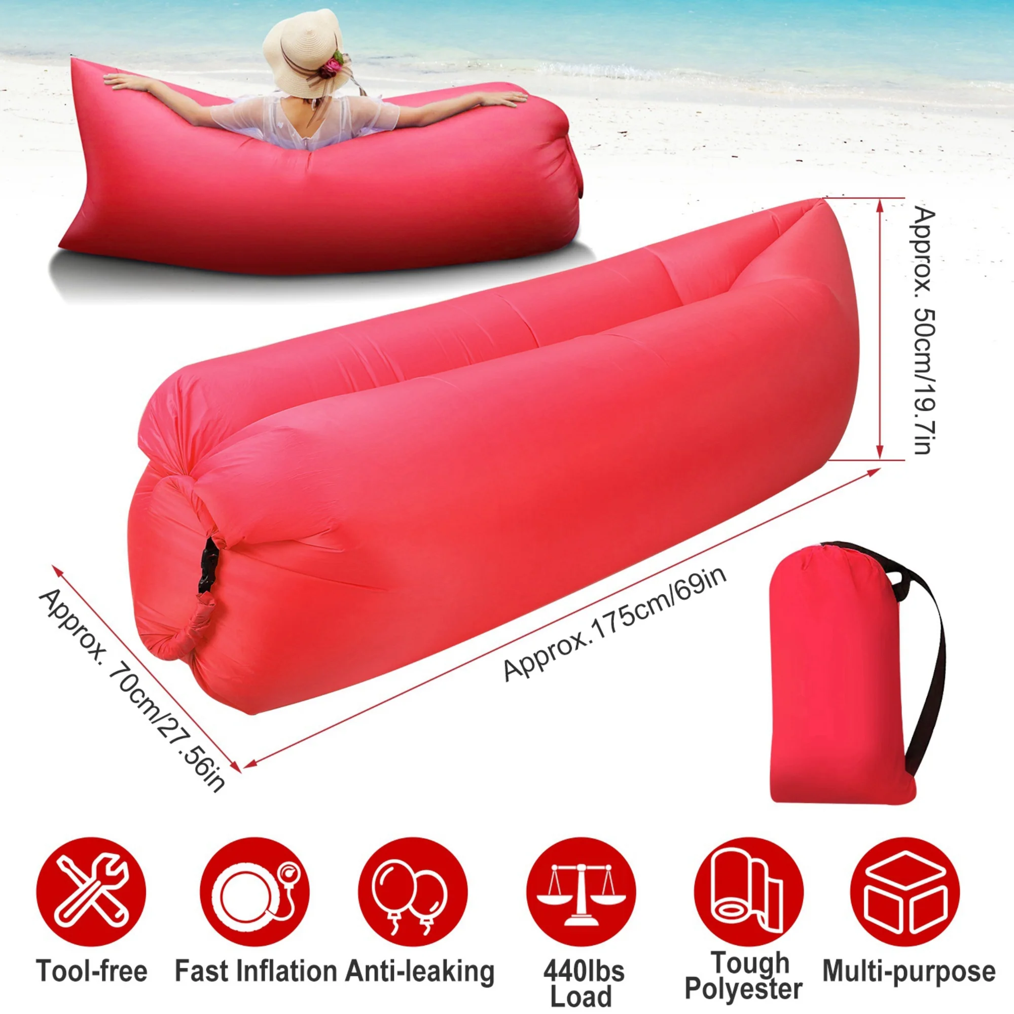 GBruno Inflatable Lounger Air Sofa - Image 3