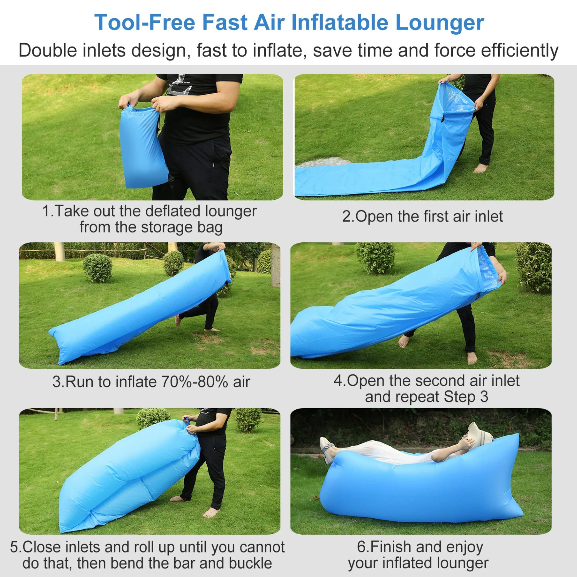 GBruno Inflatable Lounger Air Sofa - Image 4