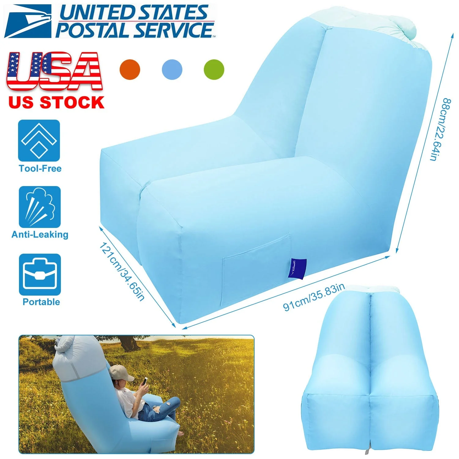 GBruno Inflatable Lounger Air Sofa - Image 3