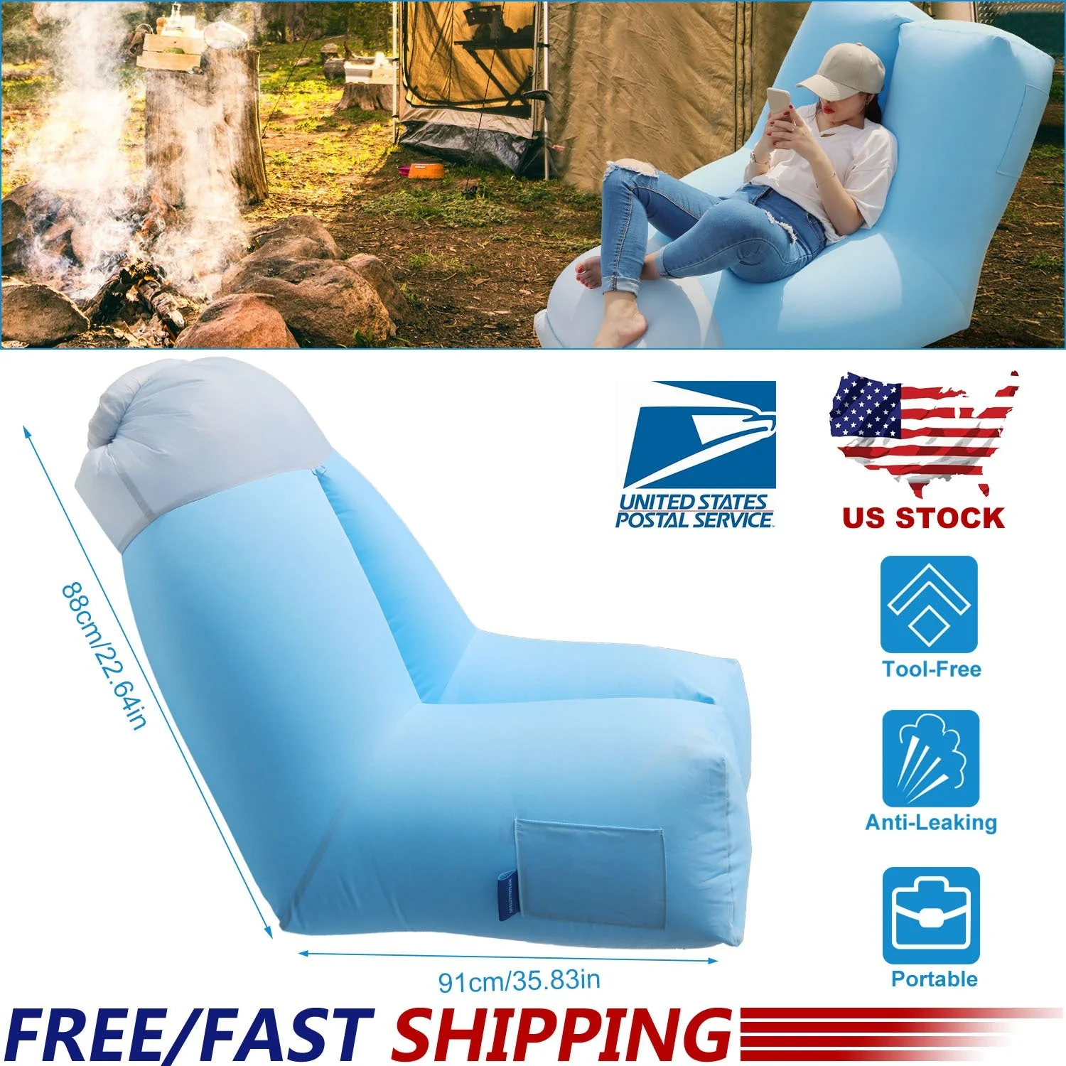 GBruno Inflatable Lounger Air Sofa - Image 6