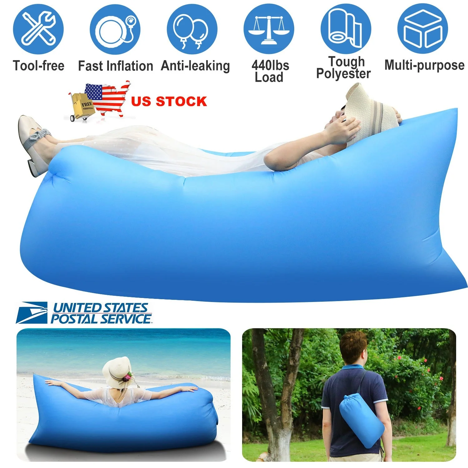 GBruno Inflatable Lounger Air Sofa - Image 5