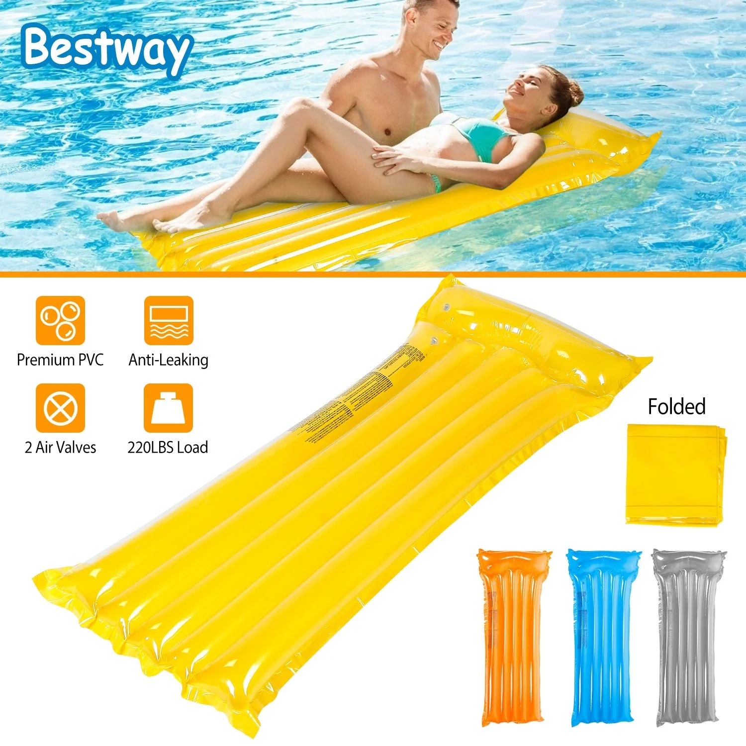 GBruno Inflatable Pool Float Raft - Image 3