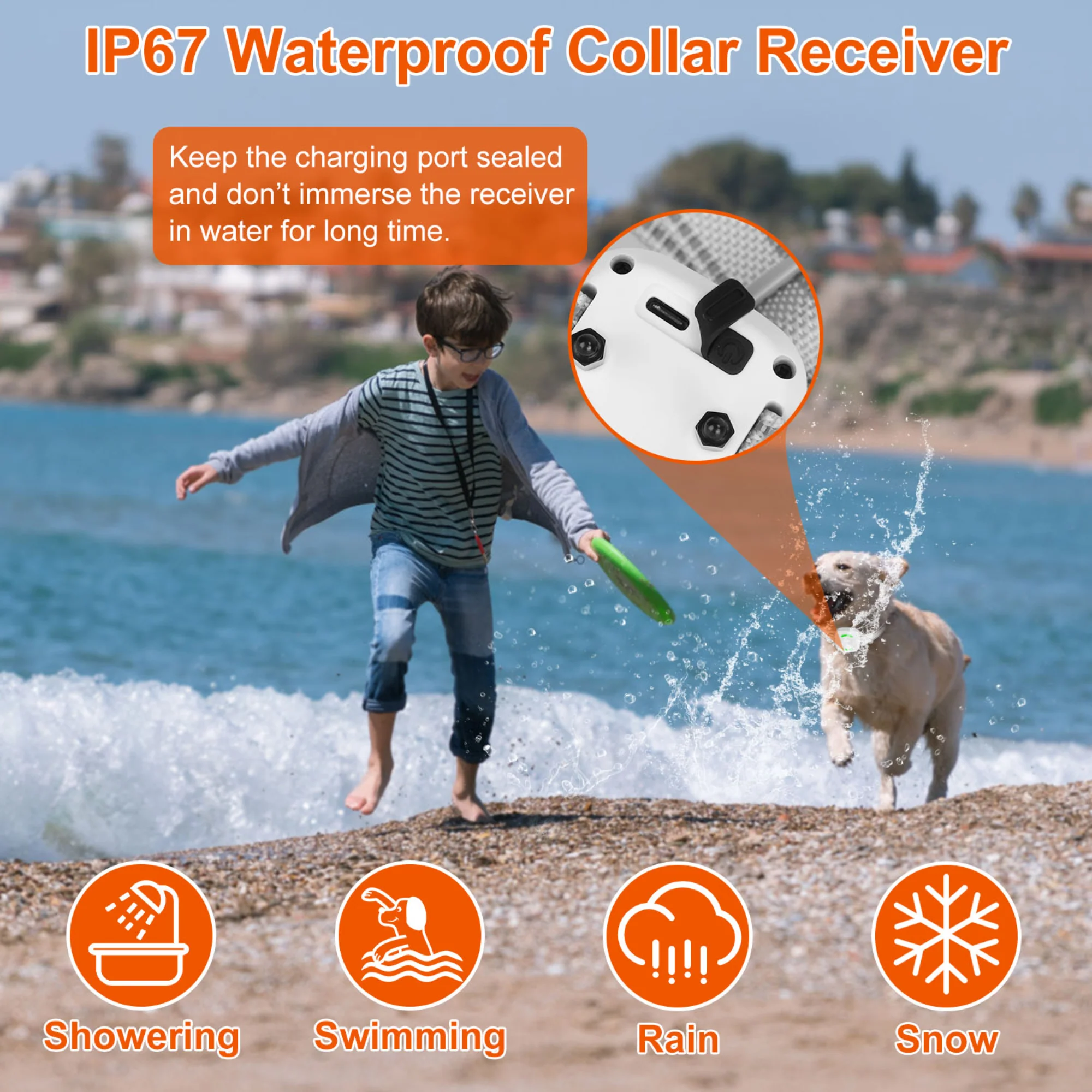 GBruno IP67 Waterproof Electric Dog Training Collar - Image 3