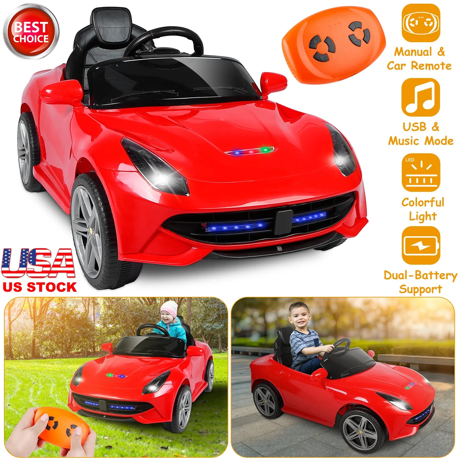 GBruno Kids Electric Ride On Car - Image 3