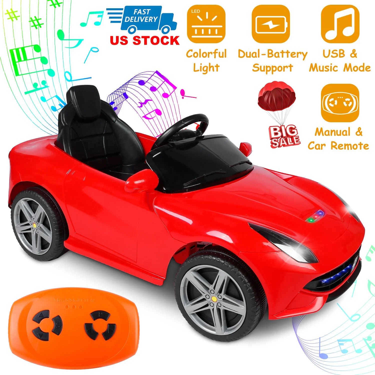 GBruno Kids Electric Ride On Car - Image 5