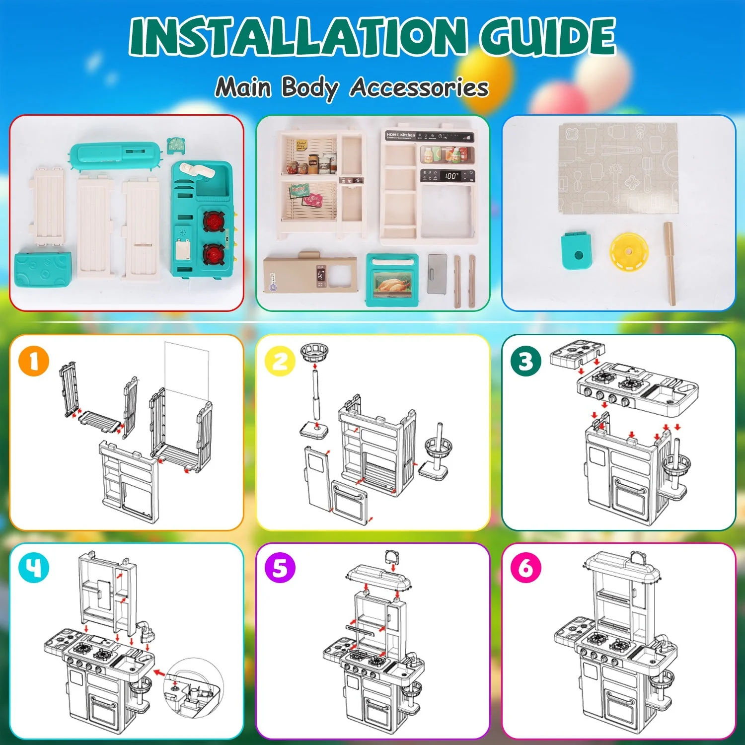 GBruno Kids Kitchen Play Set - Image 3