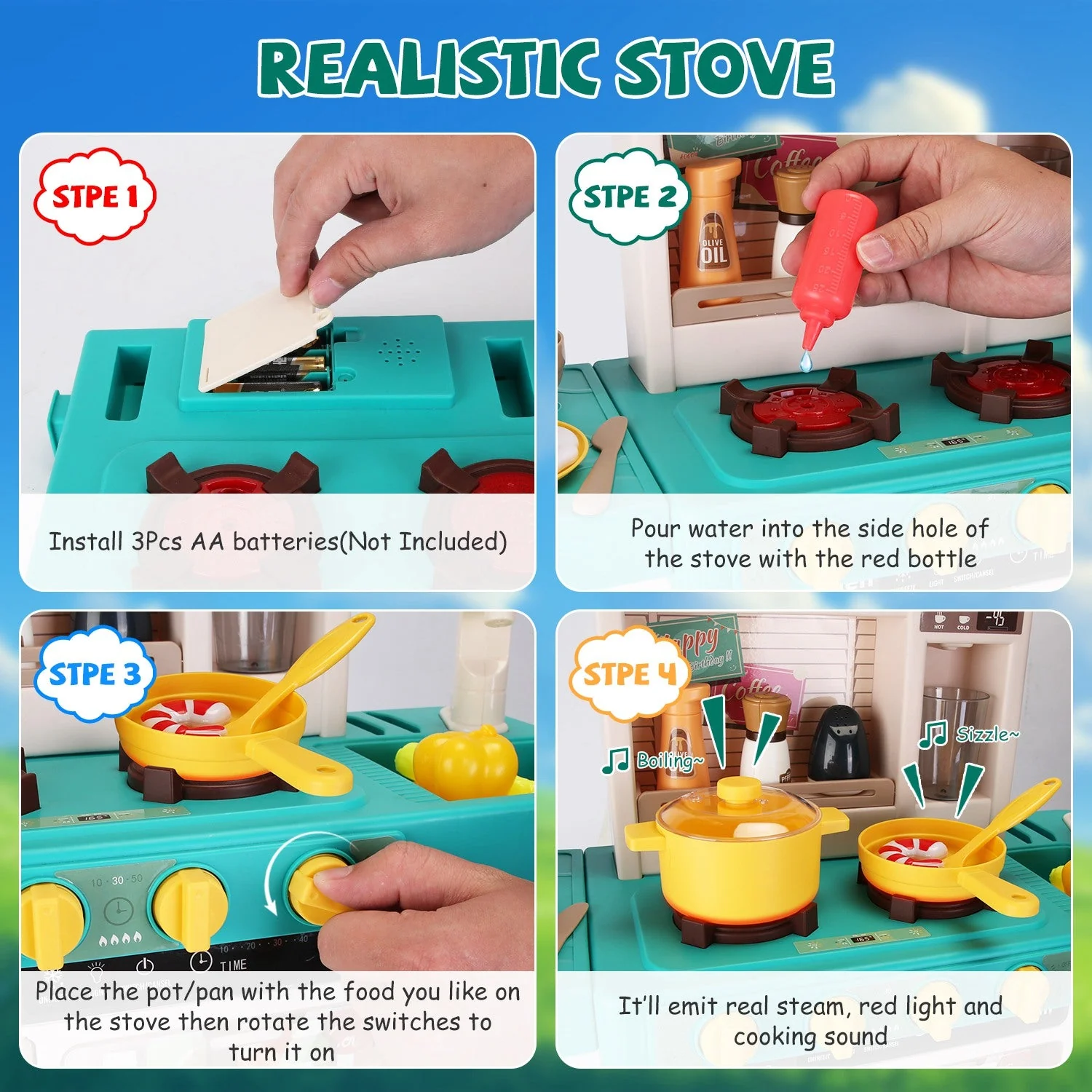 GBruno Kids Kitchen Play Set - Image 4