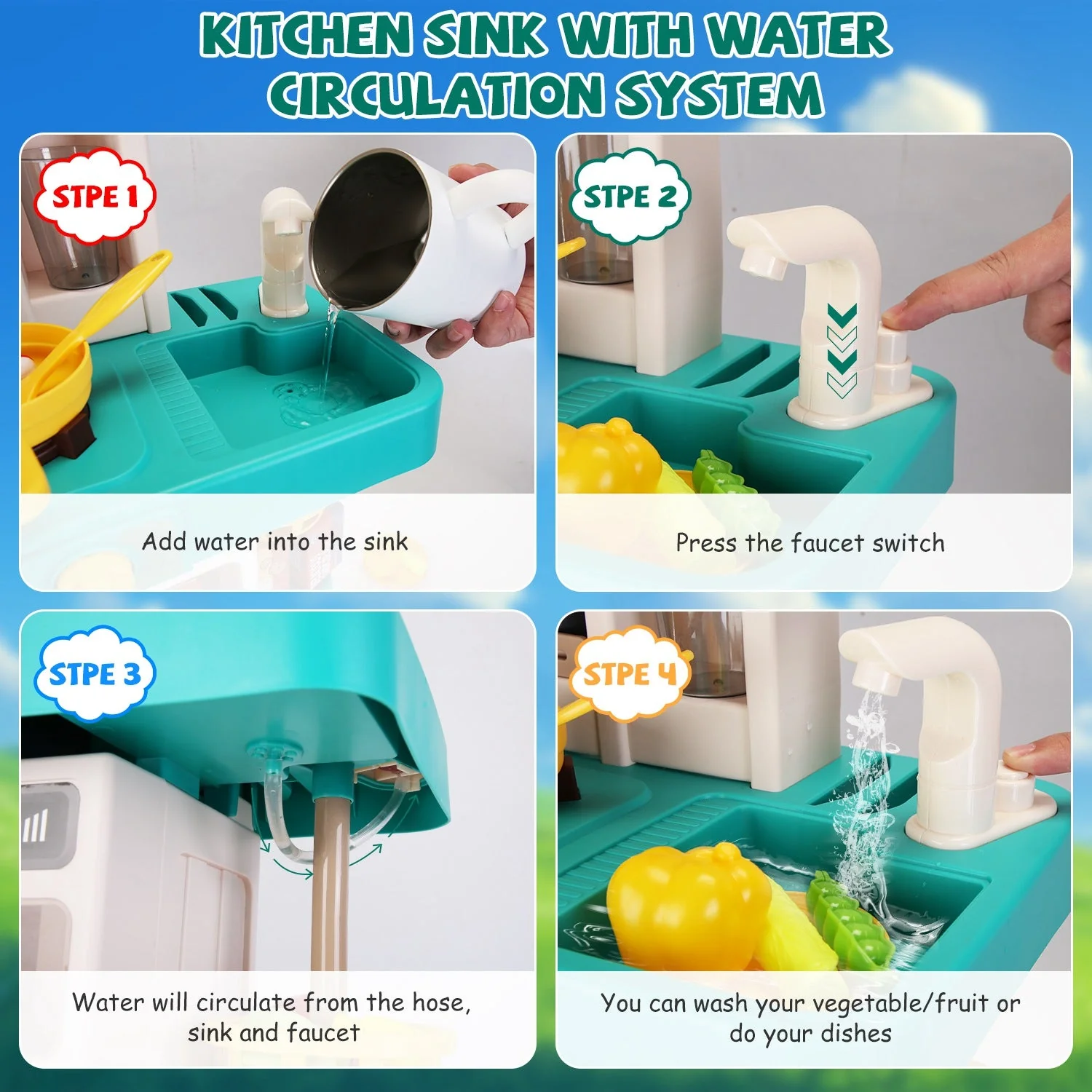 GBruno Kids Kitchen Play Set - Image 5