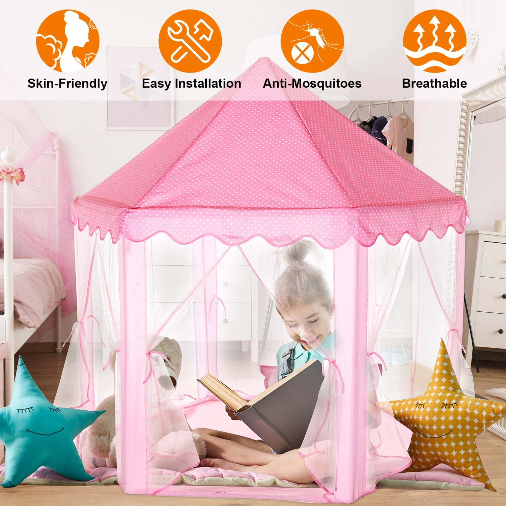 GBruno Kids Play Tents Princess for Girls - Image 2