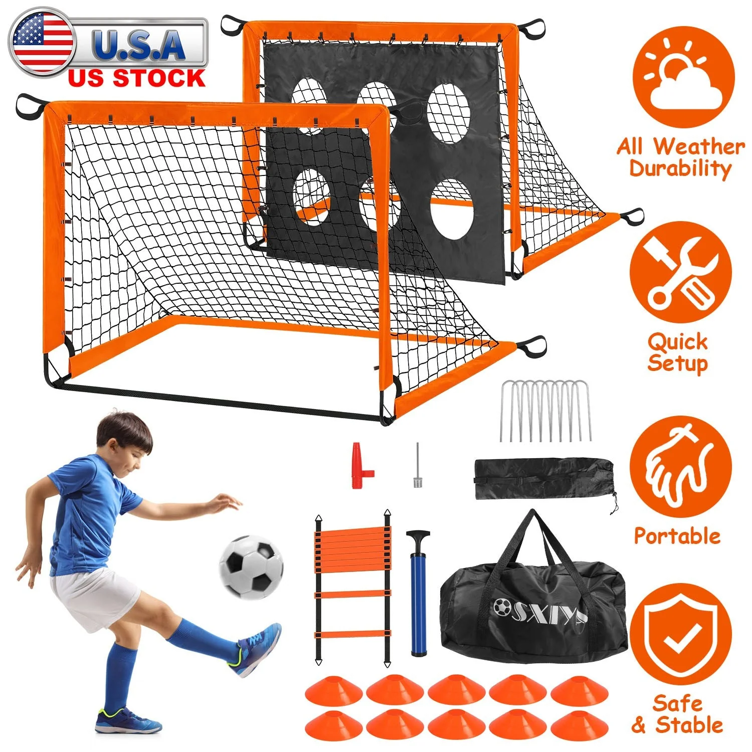 GBruno Kids Soccer Goal Set with Accessories - Image 5