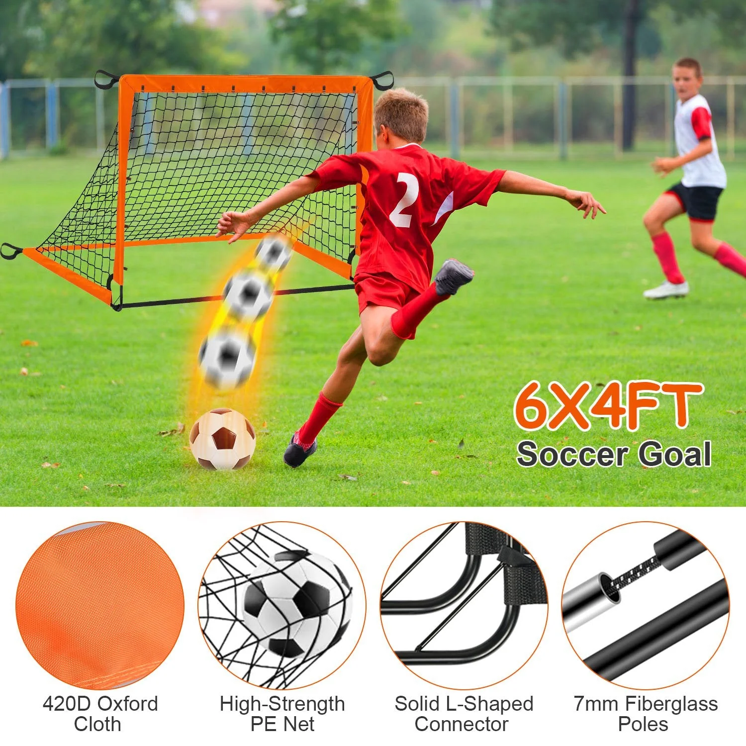 GBruno Kids Soccer Goal Set with Accessories - Image 6
