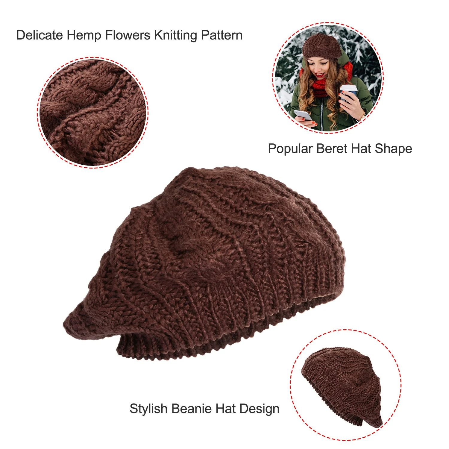 GBruno Knit Beret Hat - Image 5