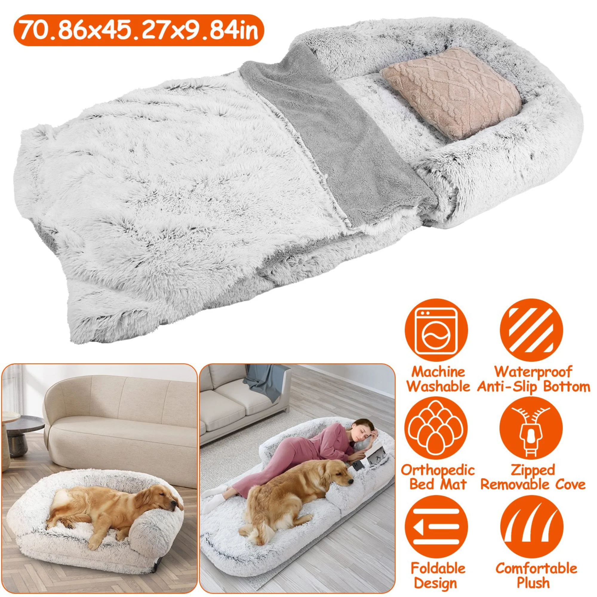 GBruno Large Foldable Human Size Dog Bed - Image 3