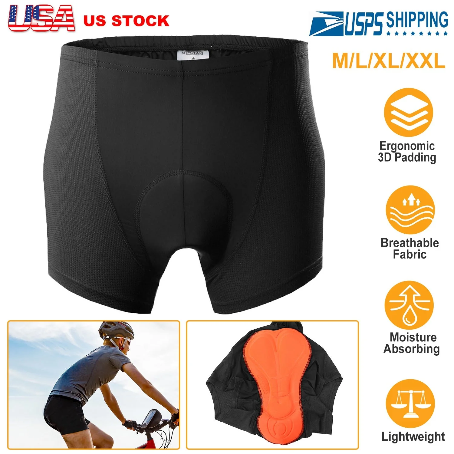 GBruno Men's Cycling Underwear Shorts - Image 4