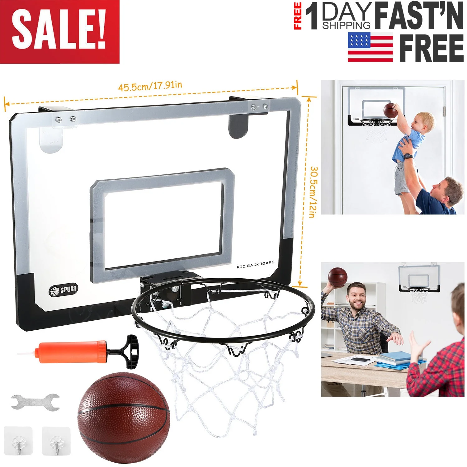 GBruno Mini Basketball Hoop - Image 3
