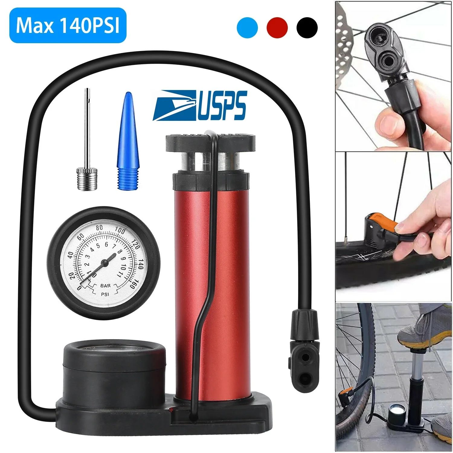 GBruno Mini Bike Foot Pump - Image 2