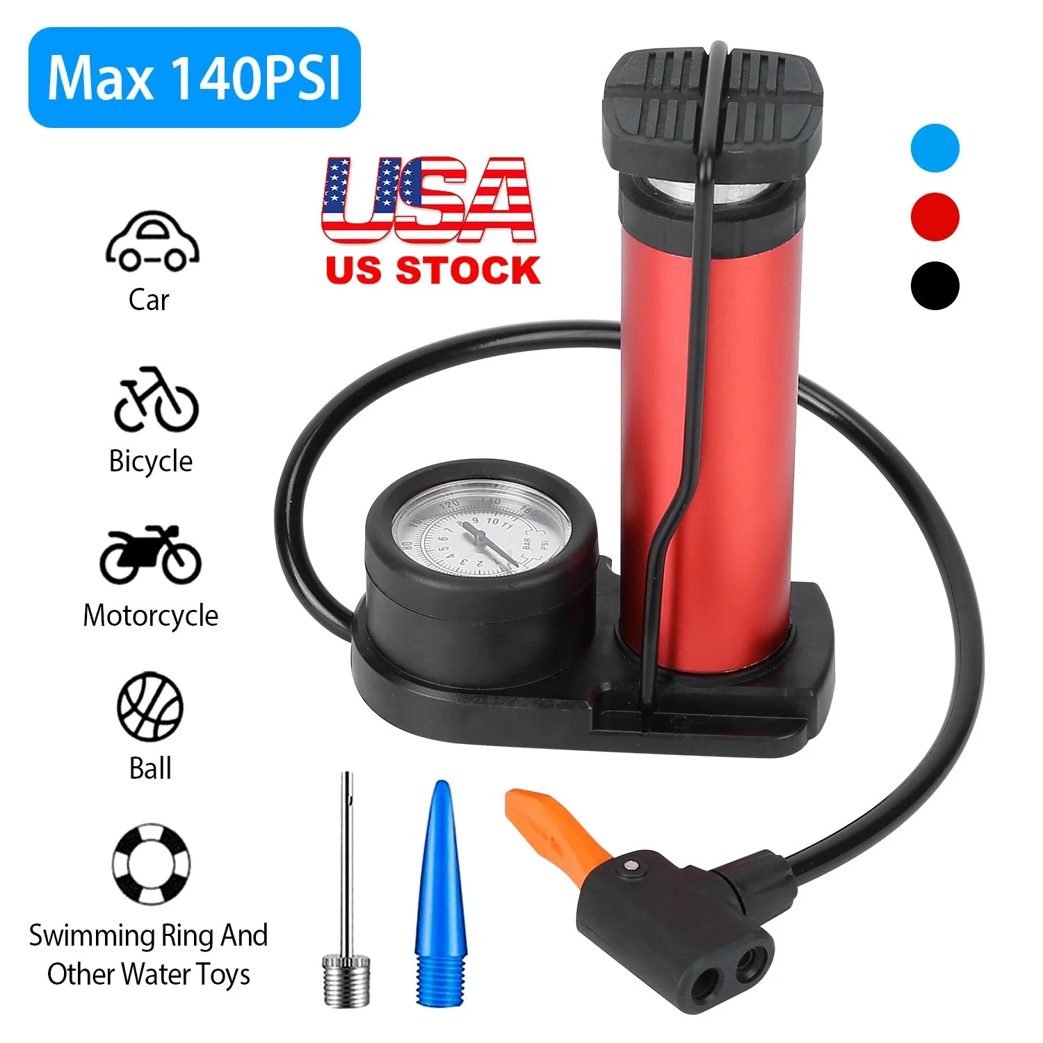 GBruno Mini Bike Foot Pump - Image 4