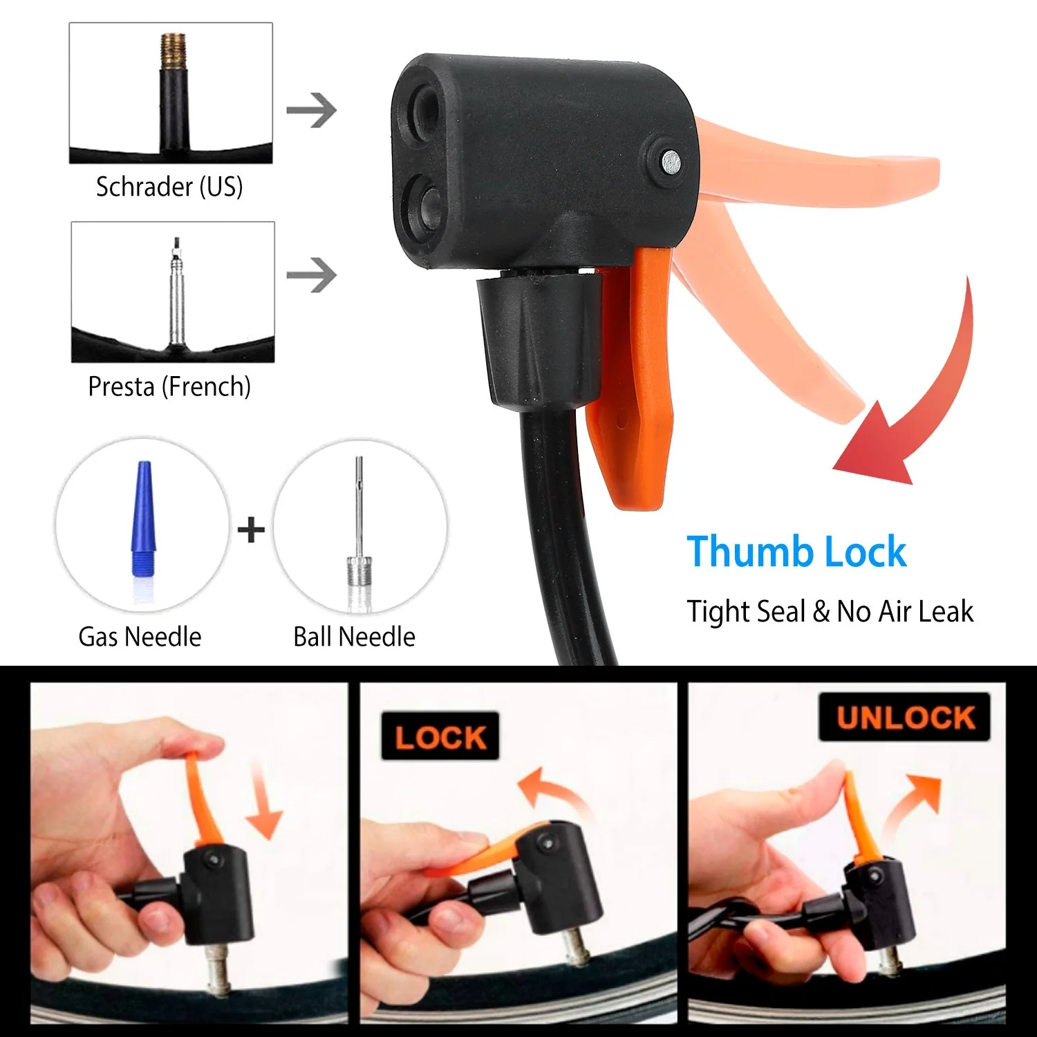 GBruno Mini Bike Foot Pump - Image 6