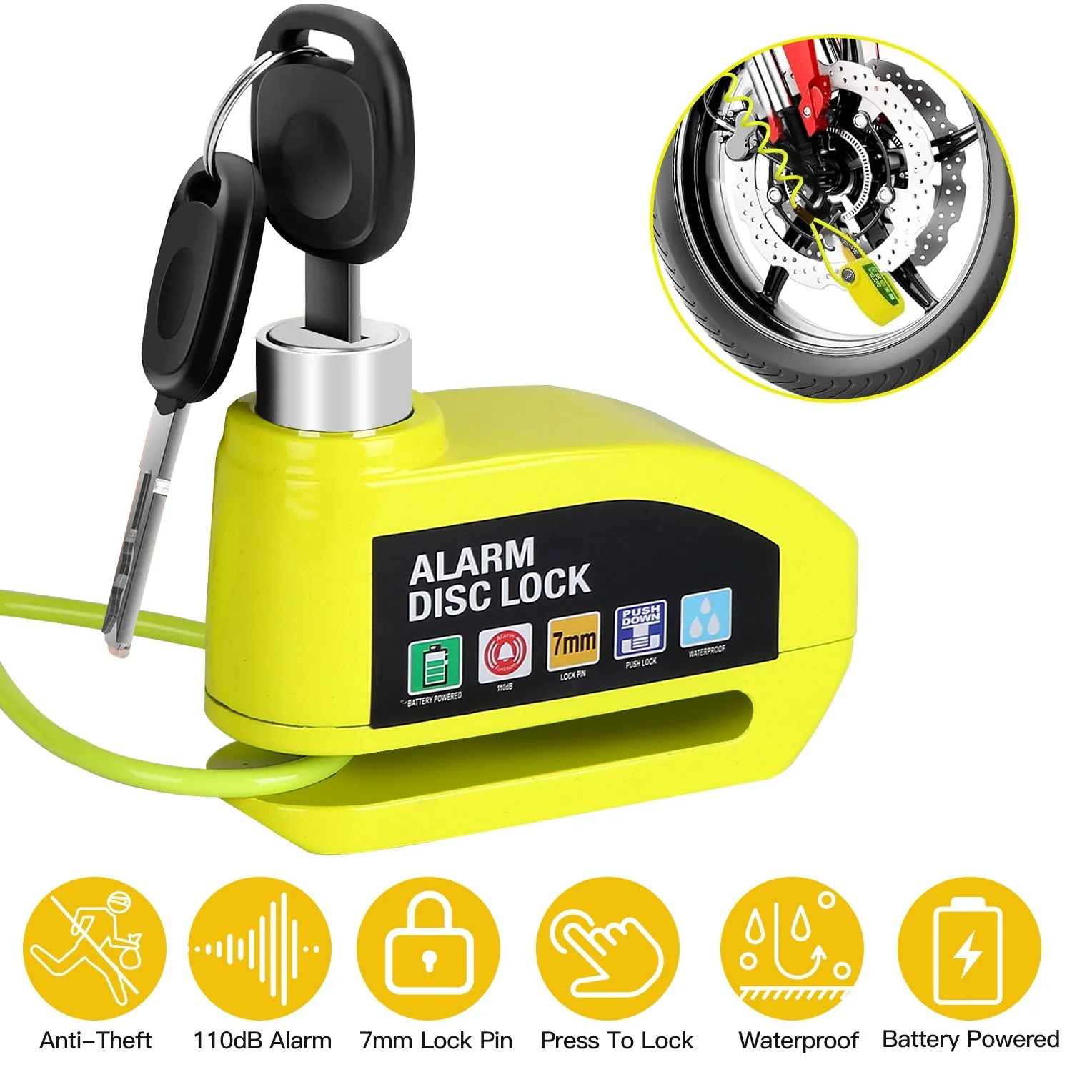 GBruno Motorcycle Disc Lock Alarm - Image 2