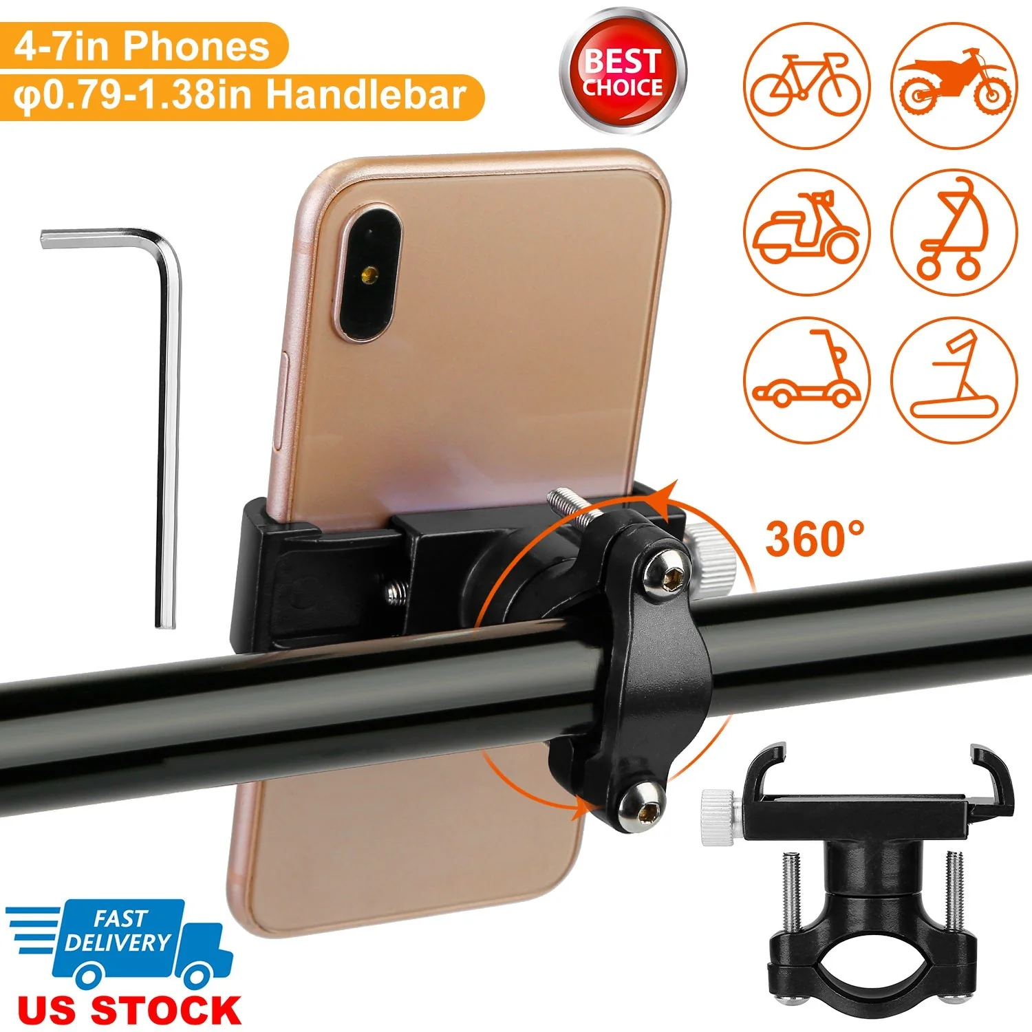GBruno MTB Bike Handlebar Phone Holder - Image 5