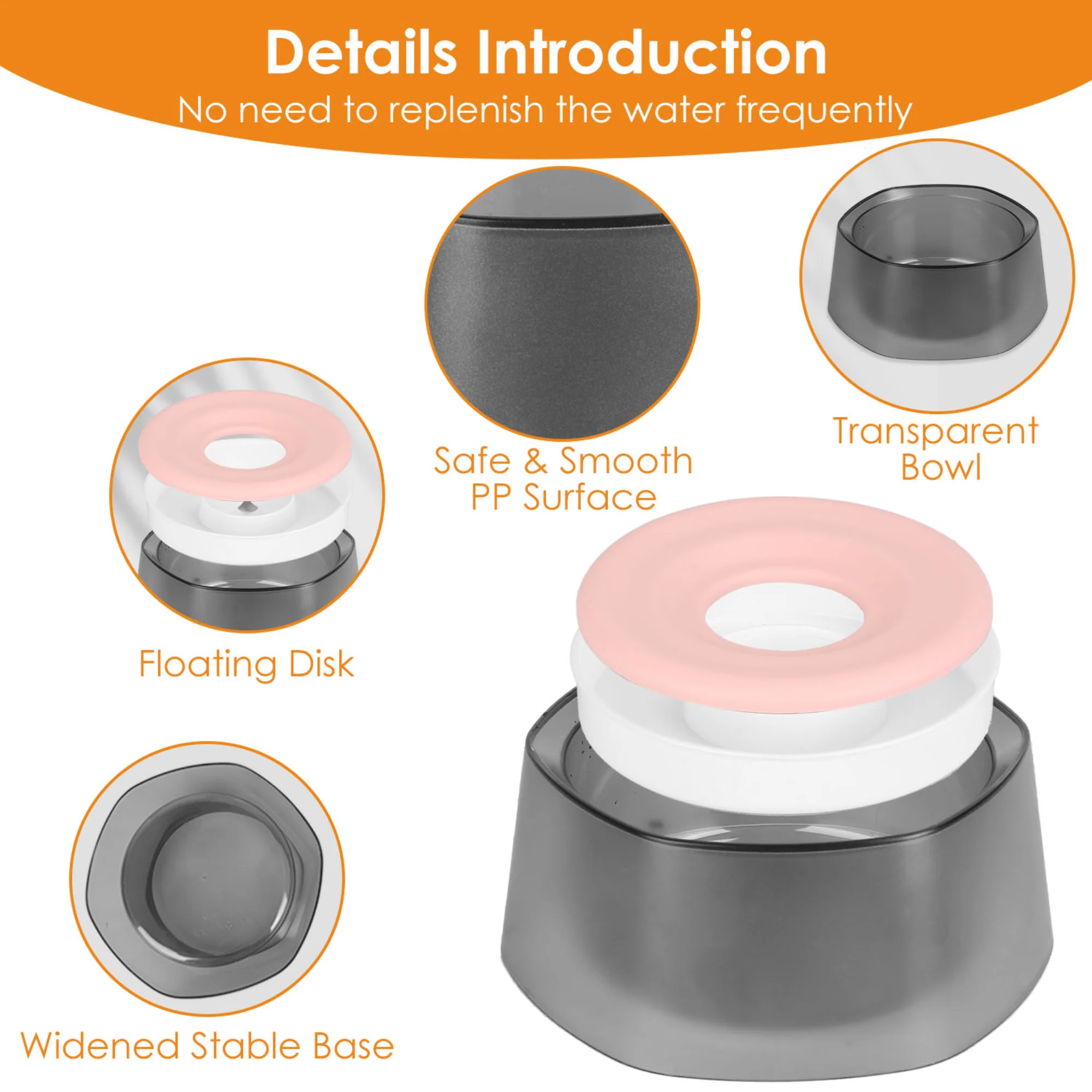 GBruno No Spill Dog Cat Water Bowl - Image 5