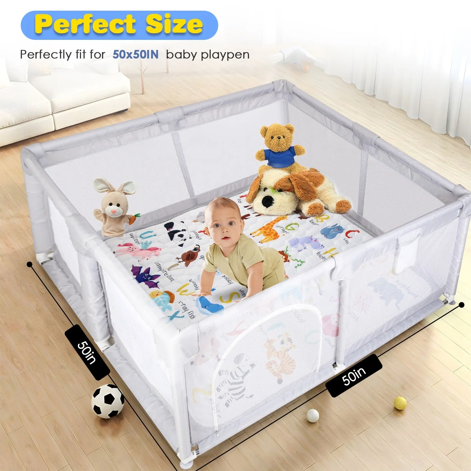 GBruno Non-Slip Baby Play Mat - Image 2