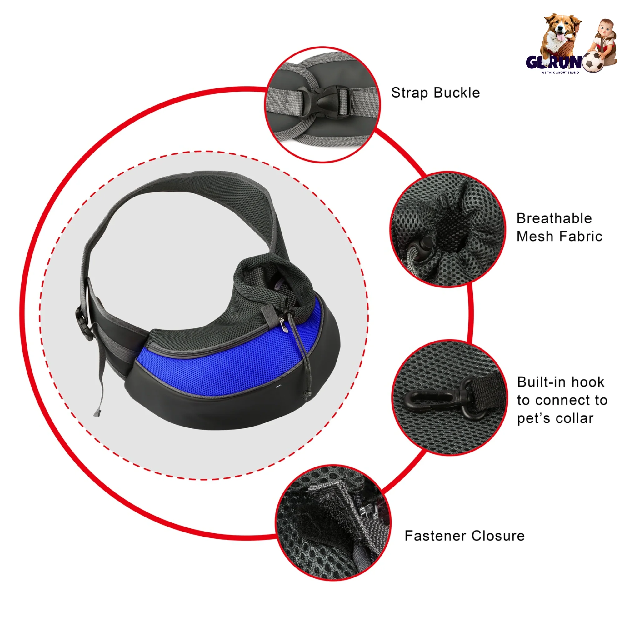 GBruno Pet Carrier for Dogs Cats - Image 4