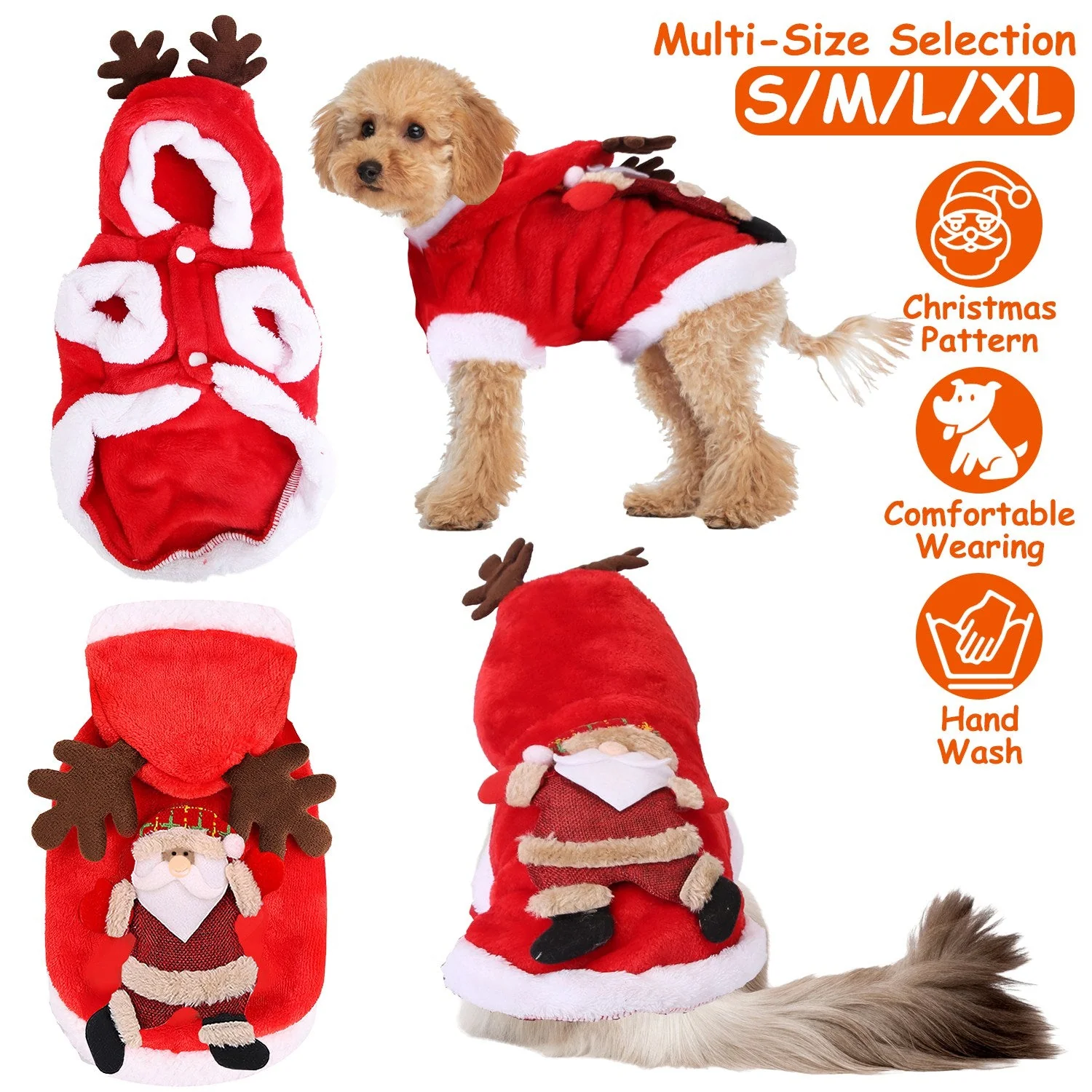 GBruno Pet Christmas Clothes Santa Claus - Image 4
