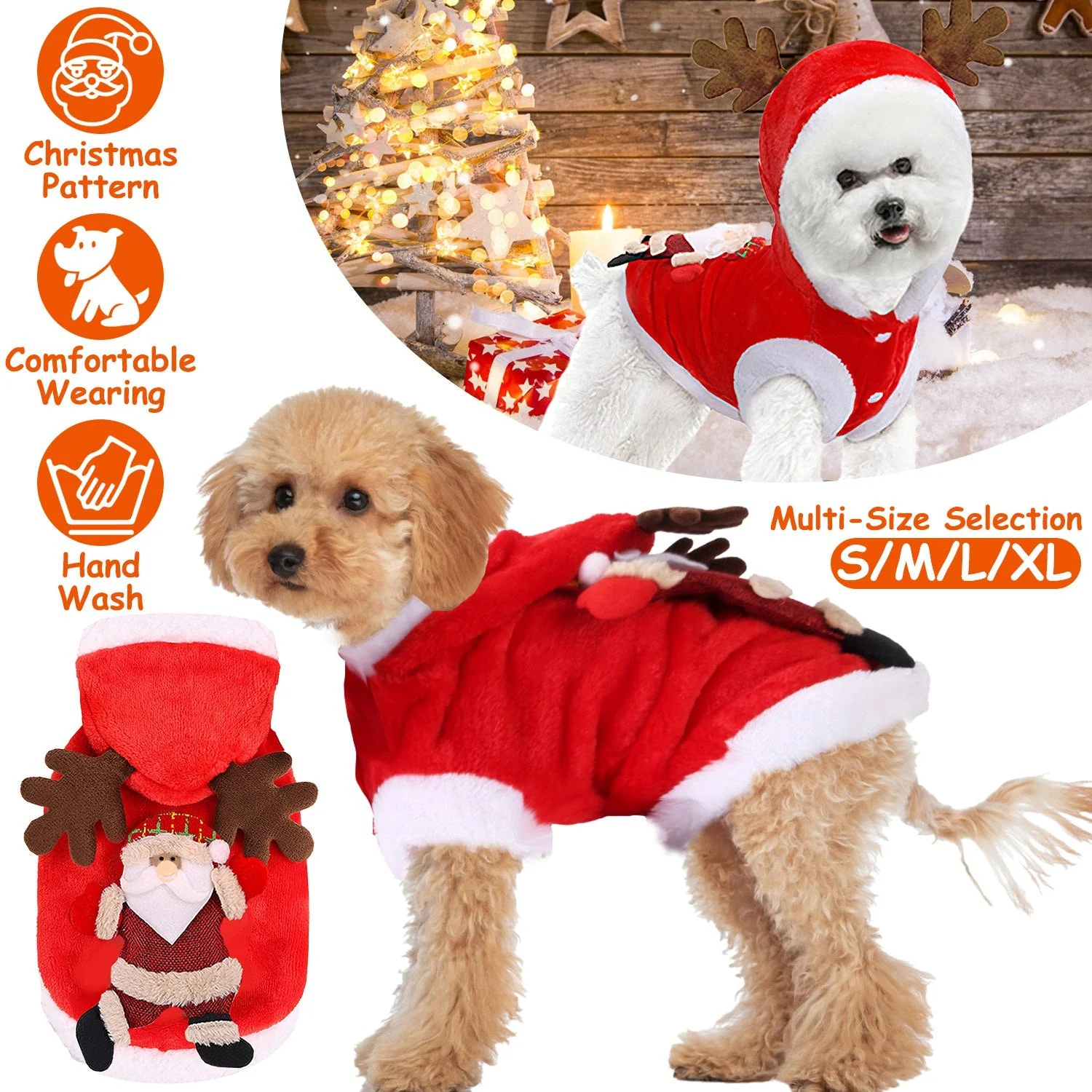 GBruno Pet Christmas Clothes Santa Claus - Image 2