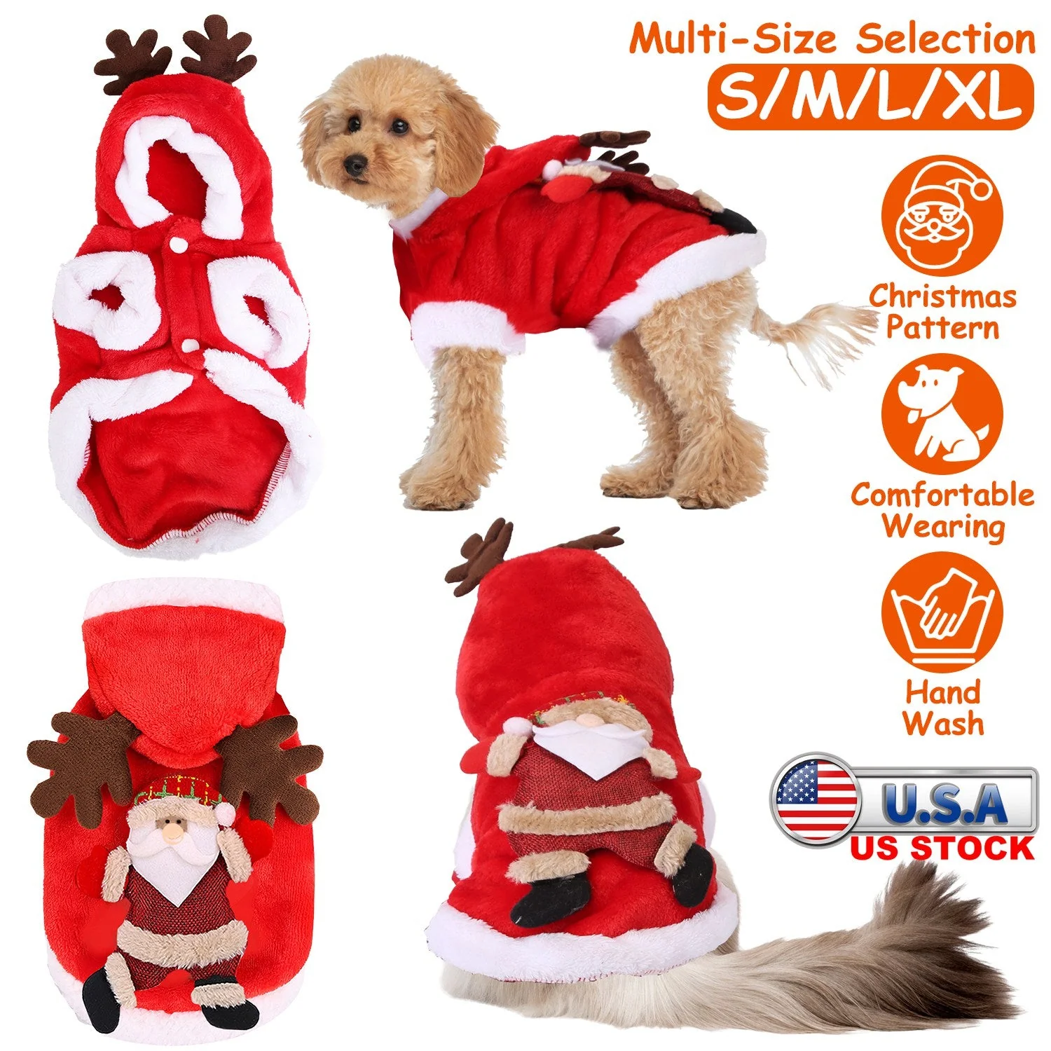 GBruno Pet Christmas Clothes Santa Claus - Image 5