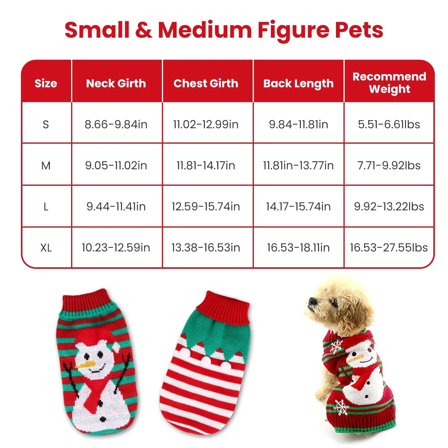 GBruno Pet Christmas Turtleneck Sweater - Image 3