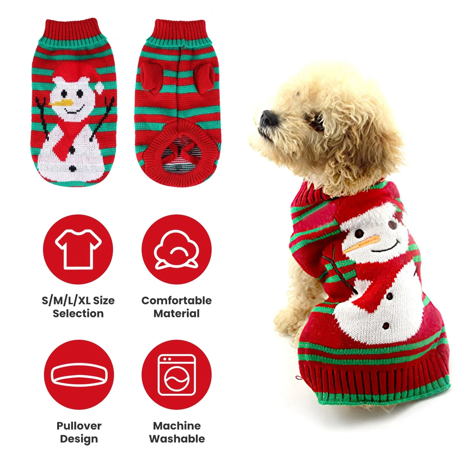 GBruno Pet Christmas Turtleneck Sweater - Image 6