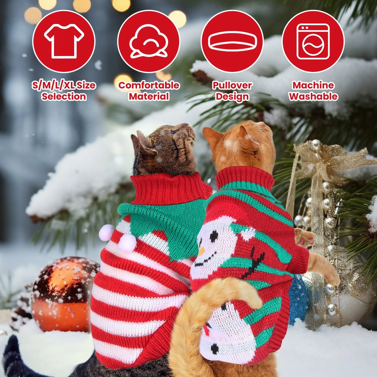 GBruno Pet Christmas Turtleneck Sweater - Image 5