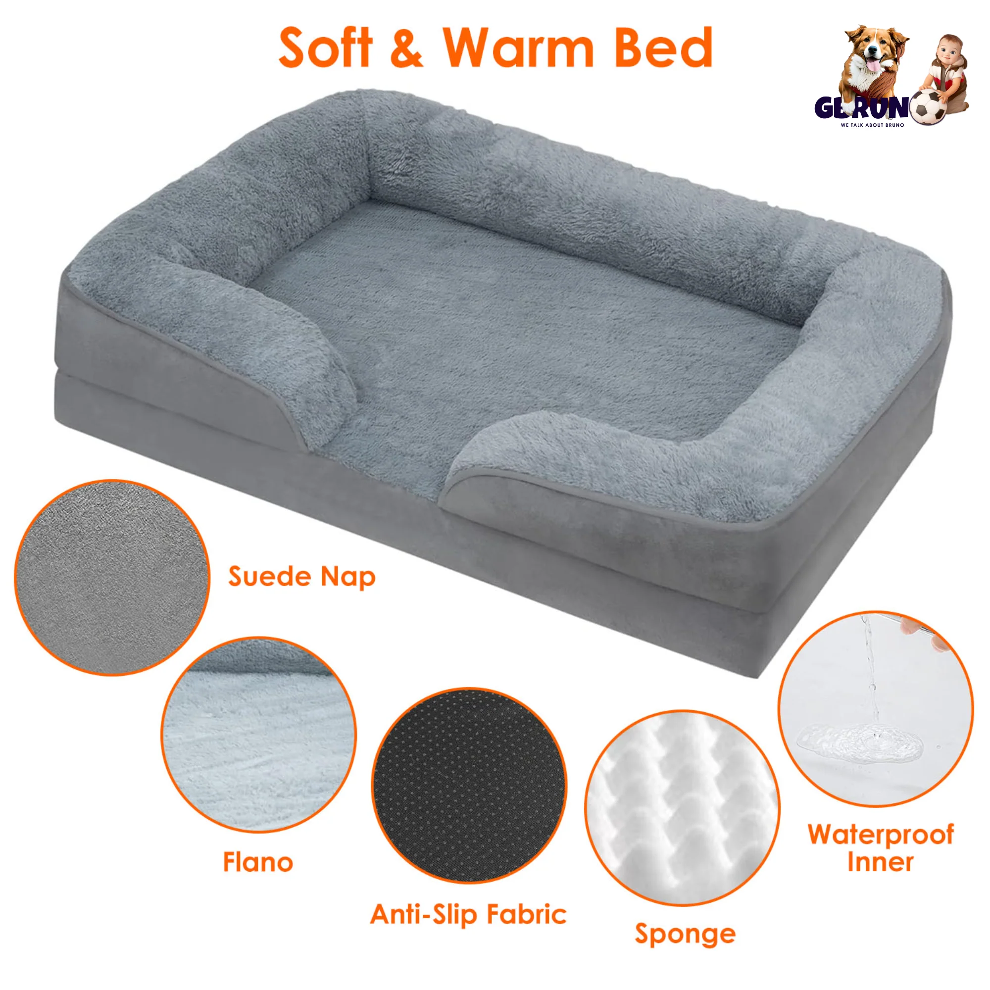 GBruno Pet Dog Bed - Image 5