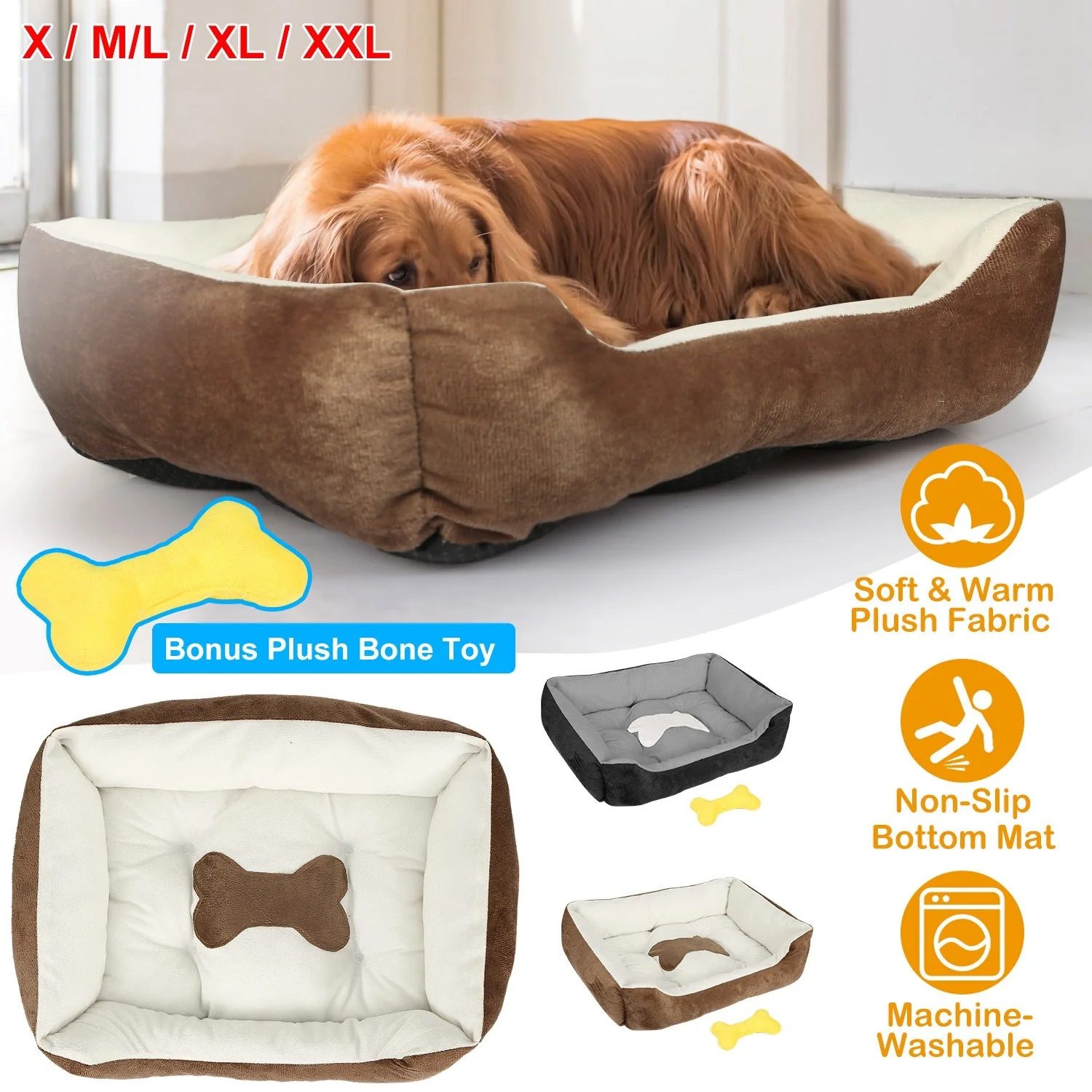 GBruno Pet Dog Bed Soft Warm Fleece - Image 4