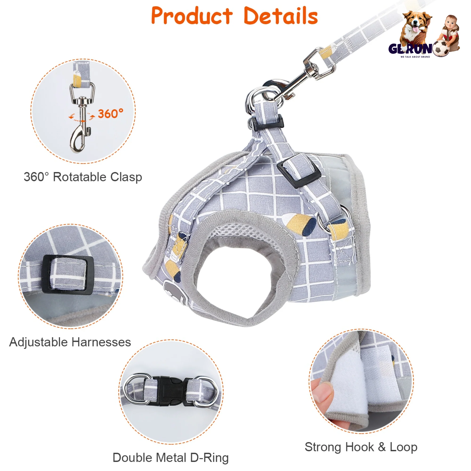 GBruno Pet Mesh Harness - Image 4