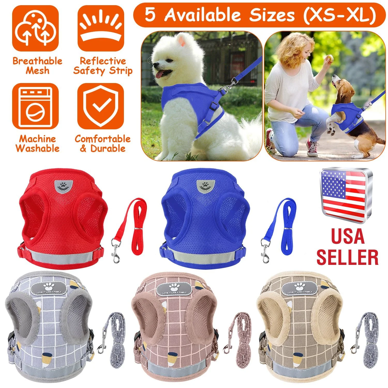 GBruno Pet Mesh Harness - Image 3