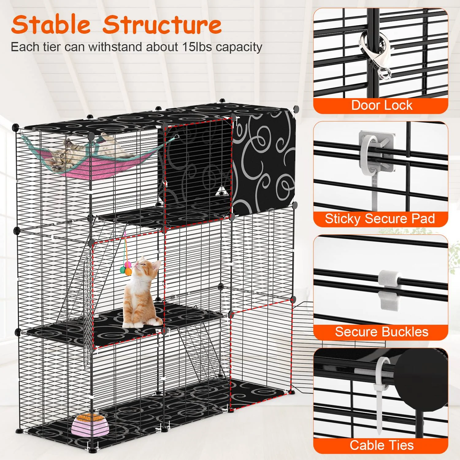 GBruno Playpen With Hammock Toy Ball Ladder - Image 5