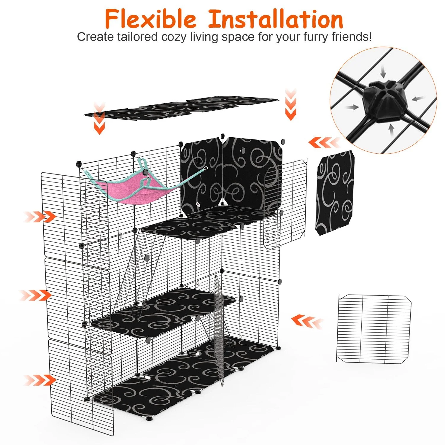 GBruno Playpen With Hammock Toy Ball Ladder - Image 6